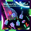 Born Pretty Neon Gel Nail Polish Set Fluorescent Gel polish Orange Hot Pink Blue Yellow Green Purple Vibrant Spring Summer Gel Polish Soak Off UV LED Gel Nail Polish Nail Art Manicure 6PCS 10ML