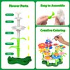 Pairez Toys Flowers Building Blocks Toys, Kids Gardening Set with Paint, Arts & Crafts Kits for Boys & Girls, Flower Pretend Gardening Birthday Gifts for Girls Age 6 7 8 9 10+