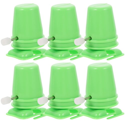 Toyvian 6pcs Clockwork Legged Robot Replacement Movement Creative Windup Toys Clock Movement Mechanism DIY Windup Toy Accessories Toy Movements Clockwork Toy Parts Rewind Slush Plastic