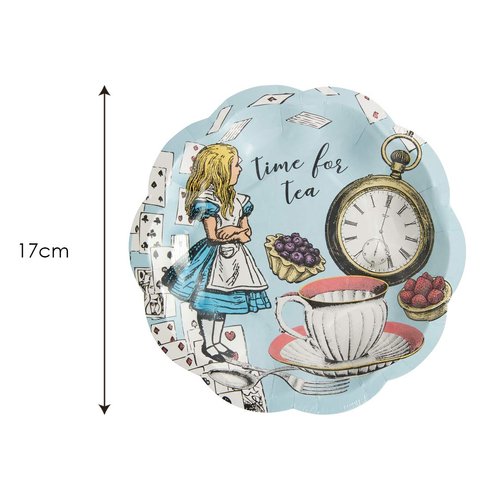 Talking Tables 12 x Alice in Wonderland Disposable Paper Plates | Onederland Birthday Party Supplies | Ideal for Mad Hatter Themed Tea Party, Mother's Day Surprise, Baby Shower