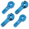 ShareGoo 5PCS 25T Aluminum Servo Horns M3 Threads Metal Steering Arm for RC Car Truck Buggy Airplane,Blue