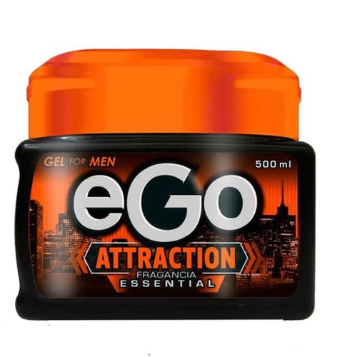 Ego Hair Gel for Men - 16.9 Fl oz (500 ml) Attraction Gel with Orange Cap (1 Pack)