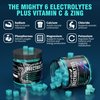 VIFSSG Electrolytes Gummies No Sugar, 120 Chewable Electrolyte Gummies with 6 Electrolytes for Runners and Endurance Sports, Refreshing Blue Raspberry, Hydration Electrolyte Chews, 1 Pack