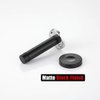 JQK Door Stopper Black, 304 Stainless Steel Thicken 1mm Sound Dampening Door Stop Bumper Wall Protetor 2 Pack, Matte Black, DSB5-PB-P2