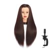 Headfix 26"-28" Long Hair Mannequin Head Synthetic Fiber Hair Hairdresser Practice Styling Training Head Cosmetology Manikin Doll Head with Clamp (6F1919LB0420)