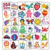 Partywind 204 Glitter Styles Individually Wrapped Sheets Kids Fake Tattoos, Birthday Surprise for Boys and Girls Party Supplies Favors, Waterproof Tattoo Stickers for Goodie Bag Stuffers