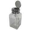 DL Professional Clear Glass Pump Dispenser Bottle with Metal Cap and Measuring Scales 6oz / 180ml (DL-C334)
