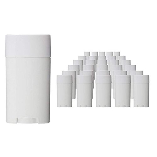 NATUWORLD 12PCS 4.5g Oval Lip Balm Tubes White Plastic Empty Oval Deodorant Containers Lipstick Balm Tubes Containers Lip Gloss Bottle With Caps For DIY Crayon Lipstick