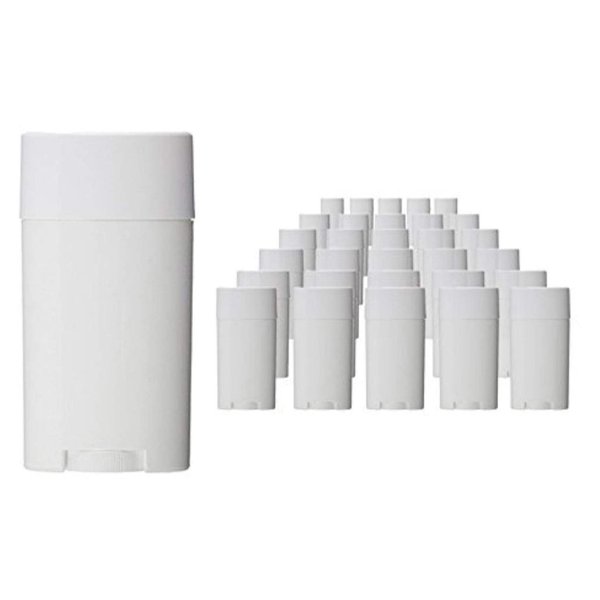 NATUWORLD 12PCS 4.5g Oval Lip Balm Tubes White Plastic Empty Oval Deodorant Containers Lipstick Balm Tubes Containers Lip Gloss Bottle With Caps For DIY Crayon Lipstick