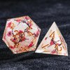 GU BEI TE DND Dice Set 7-Pcs, Sharp Edge Plum Flower Style Resin Dice Polyhedral Resin Sharp Edge Dice for Roleplaying Games Dungeons and Dragons RPG MTG Table Games（Plum Flower）