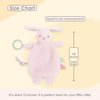 MON AMI Rosie Bunny Security Blanket with Silicone Teether – 12”, Plush Lovey for Babies, Soothing Sensory Snuggle Toy, Ideal Gift for Christmas