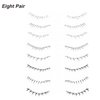 Lower Lashes False Eyelashes Tattoo Stickers Disposable Natural Look Lash Extension Waterproof Fake Eyelashes Tattoo Stickers （16 Pairs）