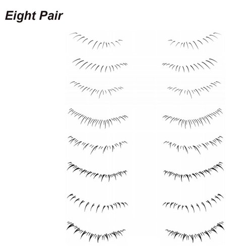 Lower Lashes False Eyelashes Tattoo Stickers Disposable Natural Look Lash Extension Waterproof Fake Eyelashes Tattoo Stickers （16 Pairs）