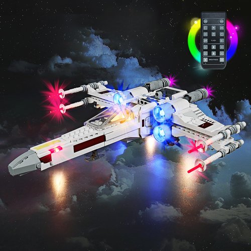 BRICKSHINING LED Lighting Compatible with Lego Luke Skywalker’s X-Wing Fighter 75301, Light Kit Compatible with Lego 75301, Giving Light to Model, NOT Included The Model Set(RC Model)