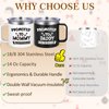 LiqCool Gifts for Parents, Parents Christmas Gifts Ideas from Daughter Son, 14 Oz Daddy & Mommy Est 2025 Mug with Gift Card, Cool Gifts for New Parents on Mother's Day Father's Day(Black&White)