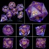 ARUOHHA DND Liquid Core Dice, 7pcs Resin Sharp Edged Dice Set for Dungeons and Dragons, Handmade RPG Dice Set, Translucent Polyhedral D&D Dice, Role Playing Dice Set D20 D12 D10 D8 D6 D4 with Gift Box