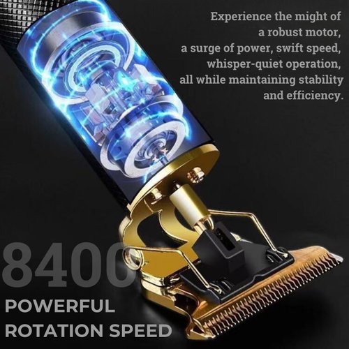 genkigold Hair Trimmer for Men: Professional Zero-Gap Men's Hair Clippers for Precision Haircuts, Grooming Kit with Portable Cordless Design,Rechargeable Lasting 180 mins,Travel Essential,Gold Buddha