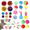 POSAPET 38 Pcs Cat Toy Kitten Toys Assortments, Interactive Cat Toy Balls with Bells, Including Furry Cat Toy Mice, Crinkle Ball, Sisal Ball and Ping-Pong for Cat Puppy Kitten