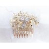Generic Gold or silver crystal flower hair comb barrette clip bridal clip bridal (Primary color: Silver)