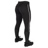 Champro Women's Standard Tournament Low Rise Softball Pants with Side, Black, White Pipe, Medium