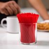 Prestee Plastic Coffee Stirrers, 2000ct, 5" - Plastic Coffee Straws, Coffee and Drink Stir Sticks, Cocktail Swizzle Sticks, Disposable Stir Sticks, Drinking Straws for Coffee & Cocktails (Red)