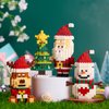 Hisgeru Christmas Building Blocks Compatible for Lego Christmas Santa Claus Micro Blocks Stacking New Toys Holiday Present Box New Year Gifts for Kids 6-12 Years Old Boys and Girls (Santa)