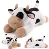 gnomantic Cow Weighted Stuffed Animals - 12 Inch 1.0 Pounds Weighted Plushies Cow Stuffed Animals - Small Stuffed Cow Weighted Plush Pillow - Cute Plush Toys Gifts for Kids & Adults (12" 1.0 lbs)