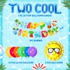 JeVenis Two Cool Beach Party Birthday Decoration Pool Party 2nd Birthday Decoration Swimming Pool Second Birthday Balloons Beach Ball Balloons