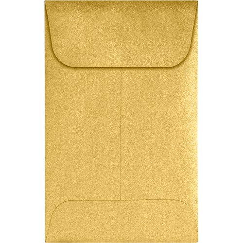 LUXPaper #1 Coin Envelopes | 2 1/4" x 3 1/2" | Gold Metallic | 80lb. Text | 50 Qty
