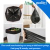 Hommaly 1 Gallon (Fit 1-1.2 Gal)200 pcs Small Black Trash Bags, Strong 1.2 Gallon Garbage Bags,Bathroom Trash Can Bin Liners,Mini Plastic Bags for Office,Waste Basket Liner,Fit 4.5,6 Liters-Black
