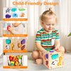 HOLAPUZZLE Baby Activity Cube 8-in-1 QIYI Wooden Montessori Toys for 3+ Year Old Multifunctional Educational Learning Sensory Toy, Sorting & Stacking Toys for 36M+ Toddlers Birthday Gifts for Kids