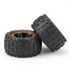 HAIBOXING RC Car Spare Parts Tires,1/16 Remote Control Trucks Replacement Wheels Complete(Front/Rear),High Grip Knobby Tread Tires With Sponge Inserted Apply to 16890A & 16890SA (M16821)