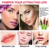 BINGBRUSH Color Changing Lipstick Queen,PH Mood Long Lasting Lip Gloss Korean Lip Balm Tinted Magic Makeup Moisturize Lipstick Set (3pcs Aloe+Strawberry+ Carrot, 3 Count (Pack of 1))