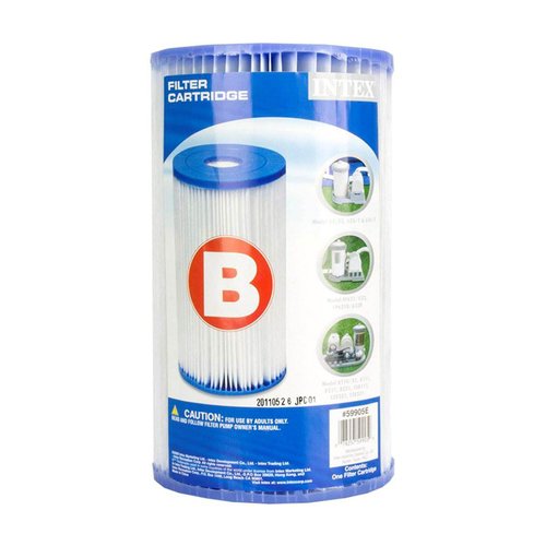 Intex 29005E Type B Pool Filter Cartridge Filter Pumps – Easy-to-Clean – Dacron Paper – Efficient Filtration – Single Pack