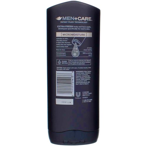 Dove Men + Care Body Wash Extra Fresh 13.5 Ounces (Value Pack of 6)