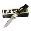 Old Timer 3OT Bearhead Traditional Lockback Pocket Knife with 2.2in High Carbon Stainless Steel Blade, Sawcut Handle, and Convenient Small Size for EDC, Whittling, Camping, Hunting, and Outdoors