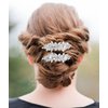 4pcs Rhinestone Hair Barrettes for Women,Metal Spring Clip with Pearl Rhinestones,Bridal Bridesmaids Wedding Rhinestone Hair Pins Hair Accessories