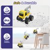 Cars Toy for 18m+ Years Old - Baby Toy Cars for Toddlers Push and Go Friction Powered Construction Truck Toys Plastic Action Vehicle Crane Toy with Playmat Storage Bag for Kids Boys Birthday Gifts