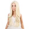 PATTNIUM Long Blonde Wig for Kids Girls Blonde Wig Long Wavy Child Light Blonde Wig Middle Part Sythetic Wigs with Wig Cap