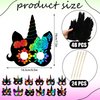 48 Pcs Unicorn Scratch Cards for Kids Rainbow Spring Scratch Crafts 12 Styles Scratch Off Unicorn Party Favors for DIY Crafts Home Decoration Art Project Games