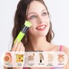 Foundation Brush Docolor Flat Top Kabuki Foundation Professional Synthetic Makeup Brush for Blending Liquid Cream or Powder Cosmetics Full Coverage Face & Body Brush Premium Makeup Tools, Neon Green