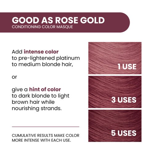 ALOXXI InstaBoost ROSE GOLD Color Depositing Conditioner Mask â€“ Instant Temporary Hair Color Dye - Hair Color Masque for Deep Conditioning (Good As Rose Gold), 6.8 Fl Oz (Pack of 1)