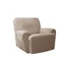 Zenna Home, Tan Furniture Cover: Stretch Plush 4-Piece Recliner Slipcover (EFCRSTTN)