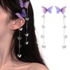 Bartosi Hair Clip Purple Butterfly Hair Pins Tassel Hair Barrettes 2 Count Hair Styling Accessories for Women and Girls