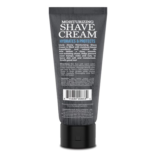 Uncle Jimmy Moisturizing Shave Cream | Hair Removal Cream That Moisturizes, Protects and Soothes To Help Reduce Skin Irritation. 8 Fl Oz