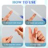 6 Pcs Glass Nail File and Nail Shiner Set includes 2 Manicure Pedicure Glass Nail File 1 Cuticle Trimmer 2 Nano Finger Nail File 1 Nano Foot Scrubber Callus Remover Foot Care Pedicure (Blue Gradient)