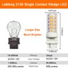 LEMENG 5Watt S8 3156 Wedge Base LED Light Bulb 12VAC/DC Low Voltage(2700K Warm White) 500Lumens,35-50watt Halogen Equivalent,Outdoor Landscape Pathway Driveway Deck Step Paver Lighting-6 Pack