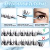 Lash Clusters 84 Pcs Cluster Lashes Eyelash Clusters DIY Cluster Eyelash Extensions Individual Lashes Soft and Comfortable (Snowflakes,D-8-16mix)