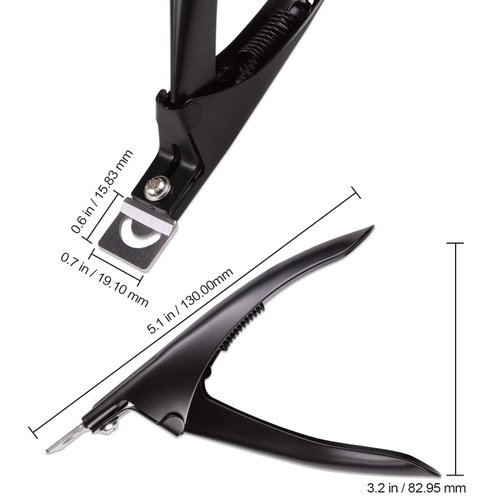 PANA USA Professional Stainless Steel Acrylic Nail Tips Clipper Cutter - False Nails/Fake Nails/Artificial Nails Trimmers for Nail Manicure Pedicure, Clip Tool for Home Nail Art DIY(Black)