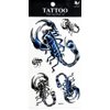 PP TATTOO 1 Sheet Blue Black scorpion Animal Waterproof Temporary Tattoos Body Arm Art Sticker Fake Tattoo Sexy Make up Body Art for Men Women